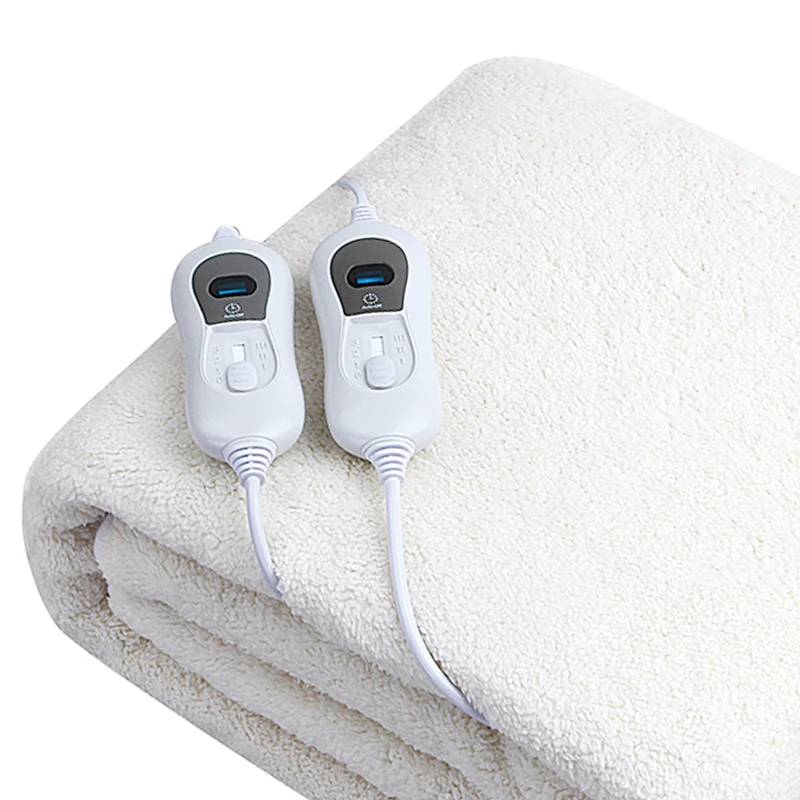 Полный размер двухсторонняя из ткани шерпа и нетканого материала автоматическое выключение Электрический толстые электроодеяло