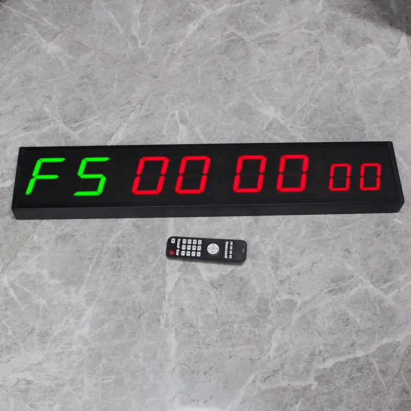 CHEETIE CP022 Programmable LED Crossfit Wall Clock LED Digital HIIT Timer Fitness 8 Digits Interval Timer