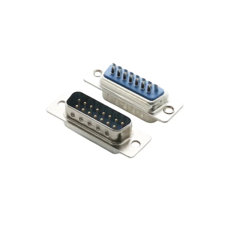 High Quality DB15 D-sub 15 Male Pin Connector Through Hole VGA Connector