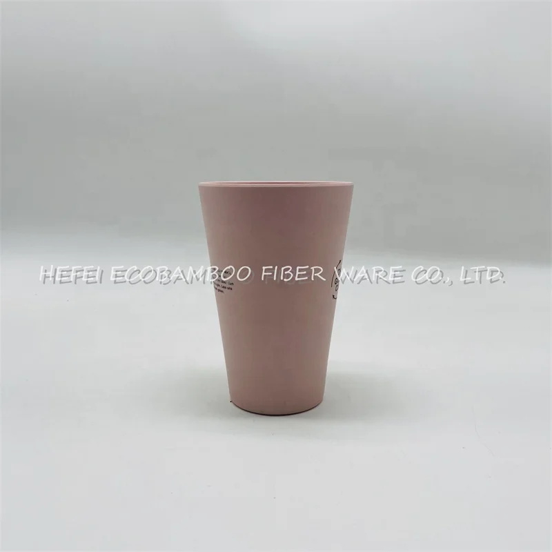 Bamboo Cups for Kids- Bamboo Fiber Cup Set of 4 Reusable, Dishwasher Safe and BPA Free Cups for Kitchen, Parties or Outdoor Use,