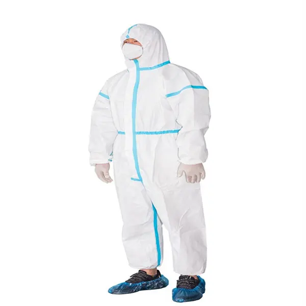 Good Quality wholesale Electrostatic Waterproof PPE Protectively Suit Coverall White Small Safety Protection Clothing