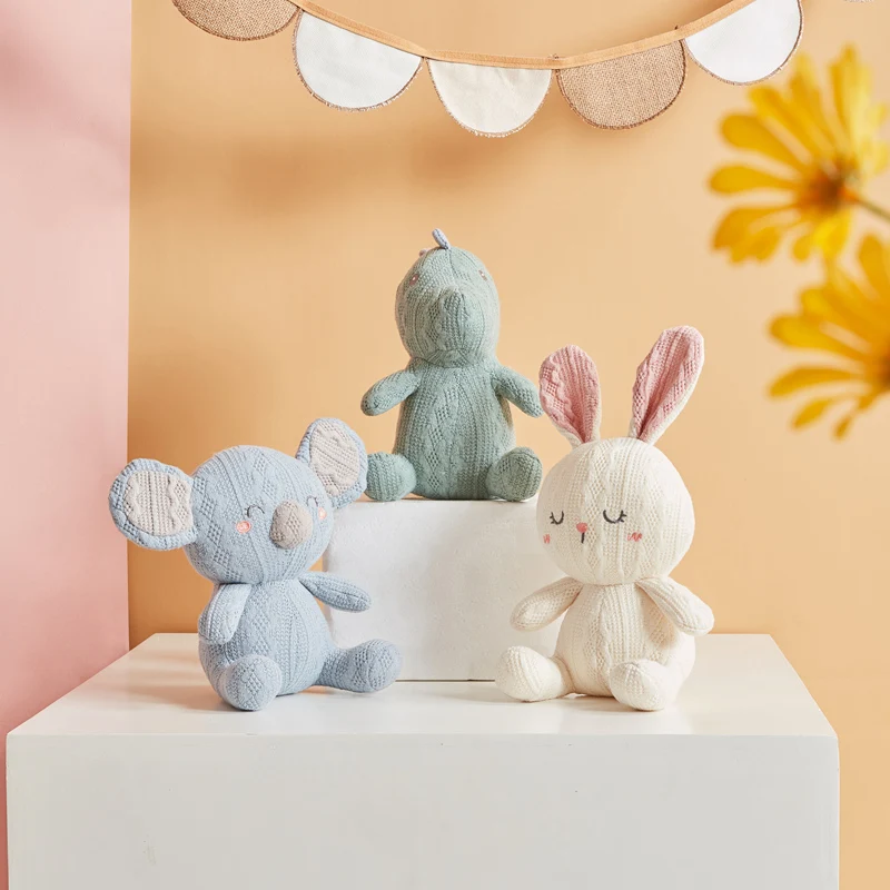 Soft Cute Stuffed Animals Doll Toy Gifts Dinosaur Rabbit Koala Pig Elephant Pillows Cushion for Baby