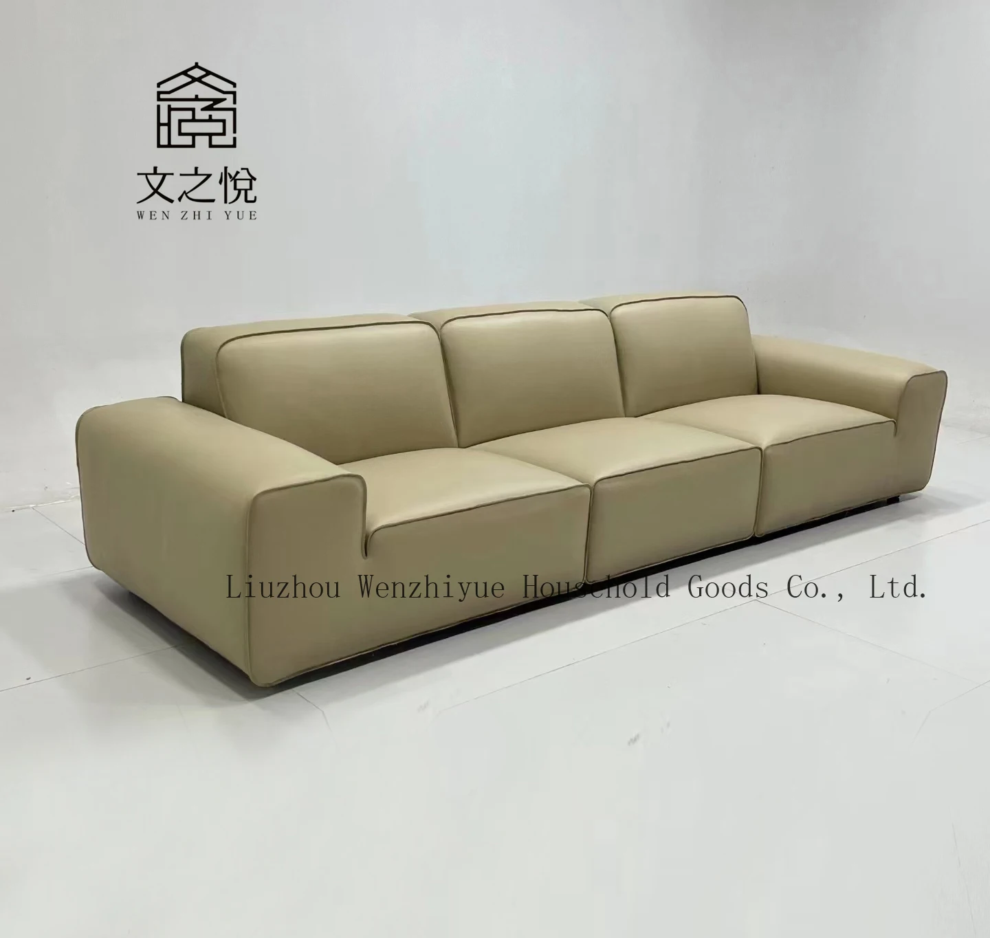 Italian design Modular office sofa full grain leather sectional couches for modern living room sofa set for Hotels