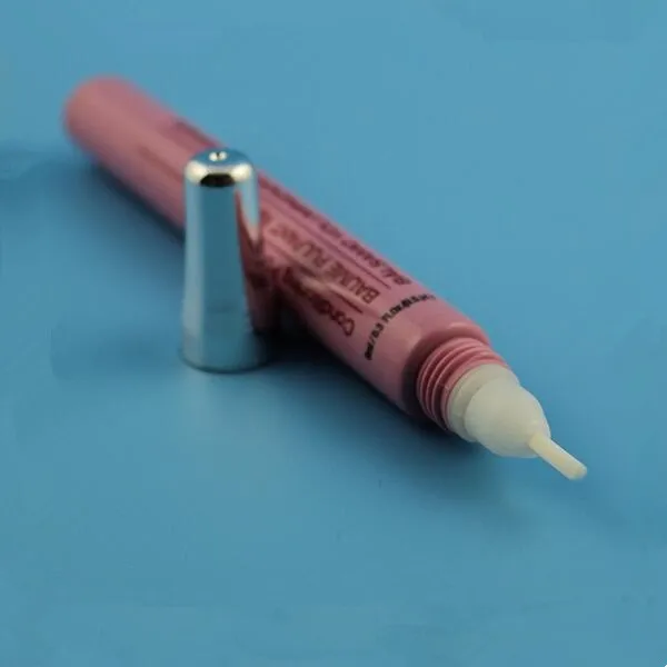 Round Thick Pink Rose Gold Lip Gloss Container Small Size Lip gloss Tubes Custom Logo Empty Lip Gloss Tube With Brush Tip