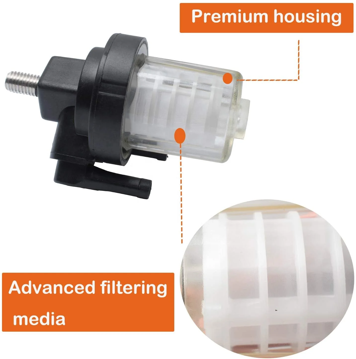  61N-24560-00-00 Fuel Filter Assembly for Compatible with Yamaha Outboard Motor 9.9HP- 90HP 2/4 Strokes Engine