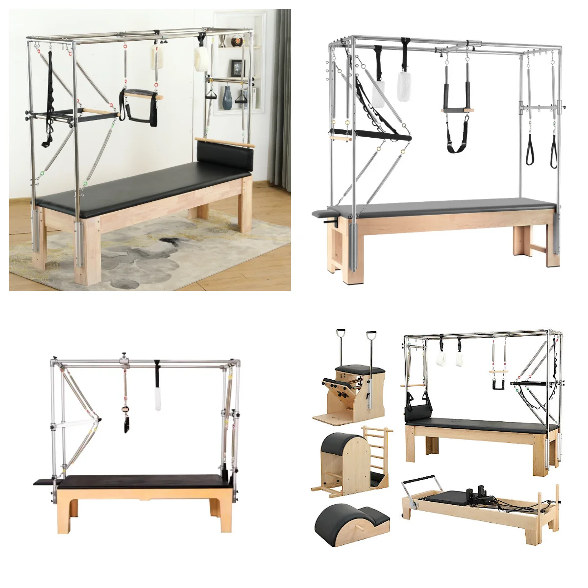 Beech wood Factory direct hot sale  yoga gym fitness Pilates reformers machine Cadillac Bed