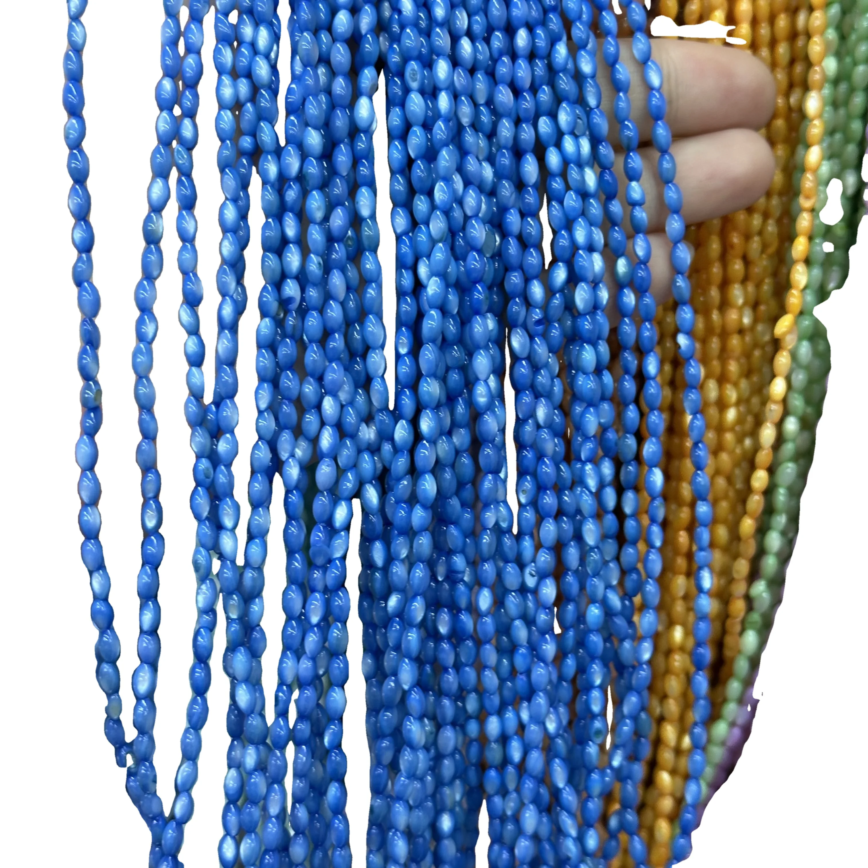 Horseshoe screw rice beads 3*5mm shell beads semi-finished loose beads diy bracelet necklace jewelry hairpin earrings wholesale