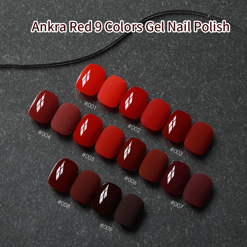 Custom 9 Colors 12ml Dark Cherry Gels Polish Wine Red Color Gel Polish