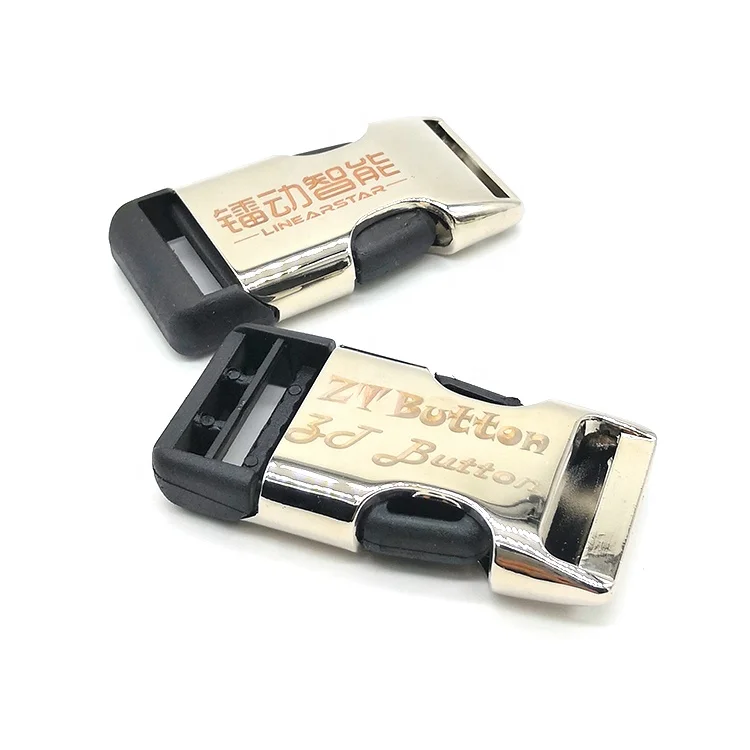 DIY plastic clip belt buckle custom laser logo buckle with quick release