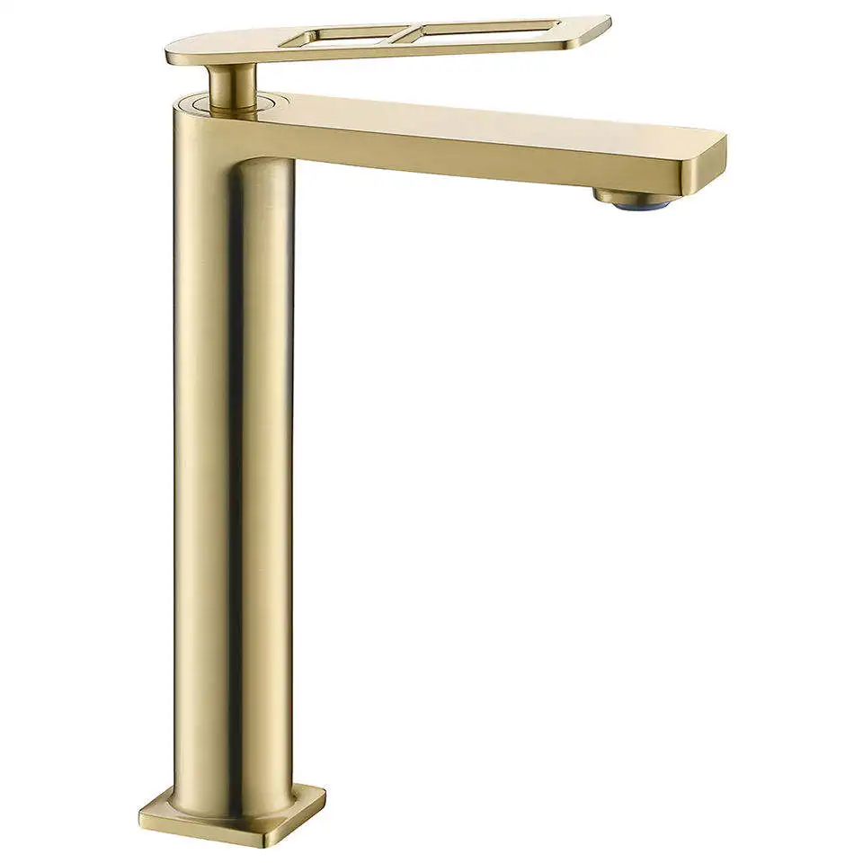 Modern  Deck Mounted Single Hole Matt Black Finish Brass Single Lever Basin Water Faucets