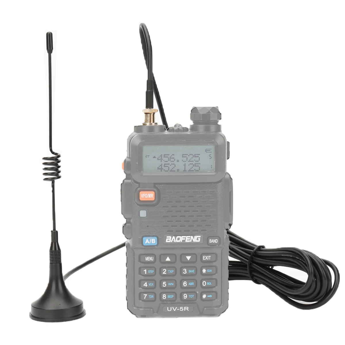 Baofeng Mini Car Antenna with Magnet VHF UHF 144/430MHz Radio Antenna for BAOFENG UV-5R UV-82 888S UV-10R Walkie Talkie