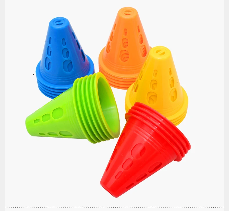 Factory Wholesale High Quality Soccer Training Marker Cone PE Sports Football Obstacle Cones