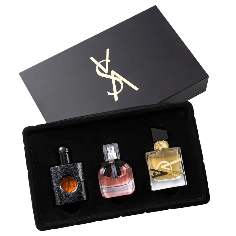 Original brand gift box set ladies perfumes de mujer Paris three-piece women perfume gift set