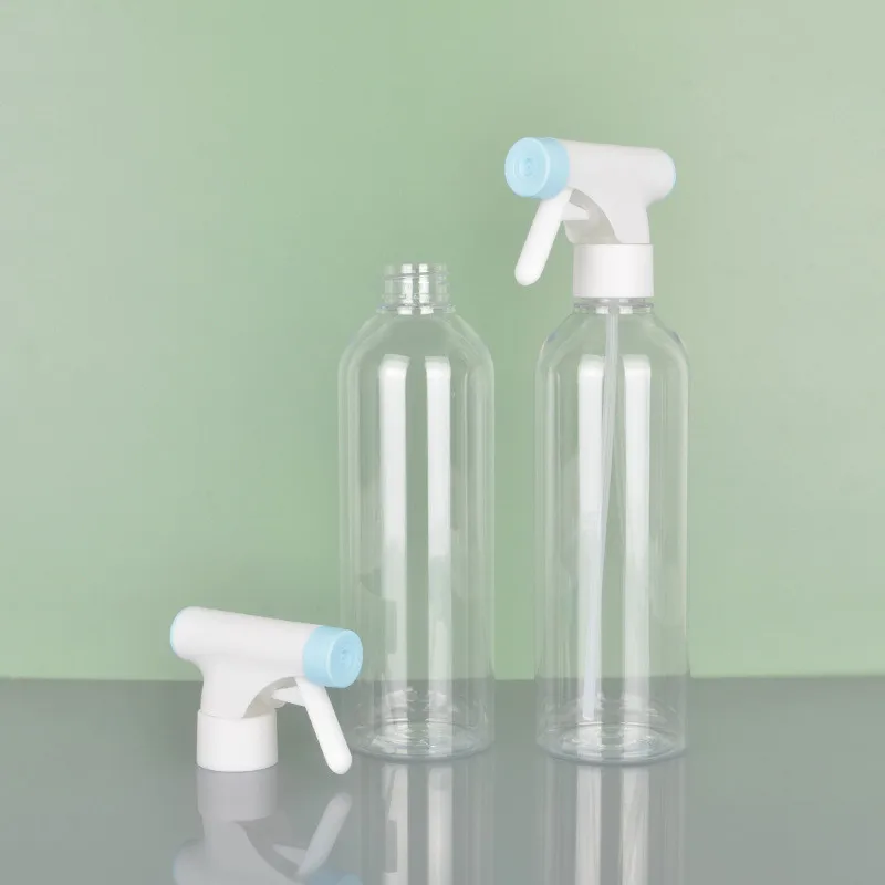Clear Cleaning Solutions Containers 500ml 750ml 16oz 25oz Bullet Shape Cosmo Plastic Spray Bottle With 28-410 Neck Trigger Spray
