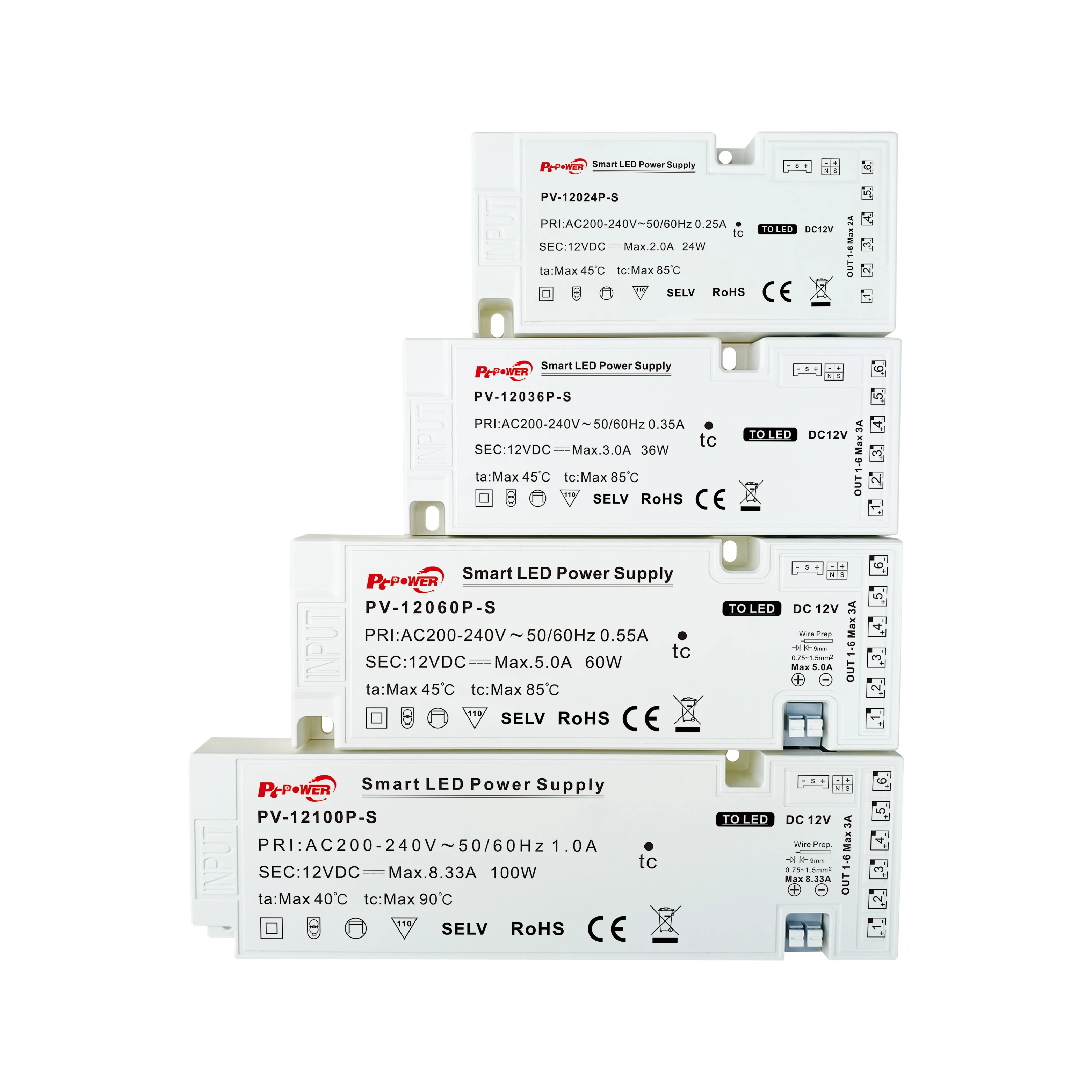 China Factories PT POWER Cabinet LED Power Supply 36W 12V  Constant Current LED Light Drivers Power Supply