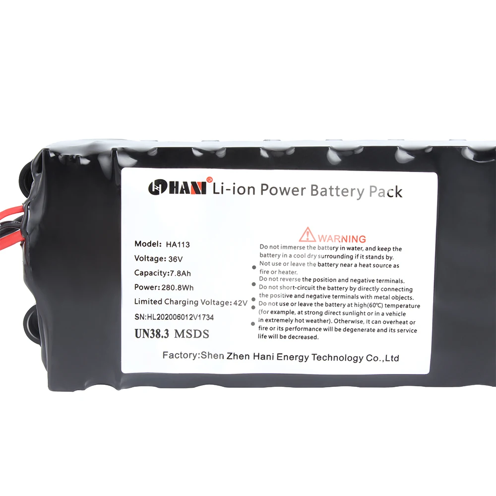 [Eu Stock]36v 280.8Wh Аккумулятор для электрического скутера 36v 7.8ah литий-ионный аккумулятор батареи