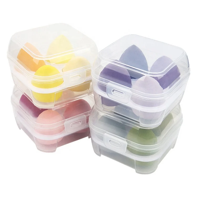 4 PCS Beauty Eggs Soft Makeup Blender Sponge Set Beauty Foundation Blending Sponge