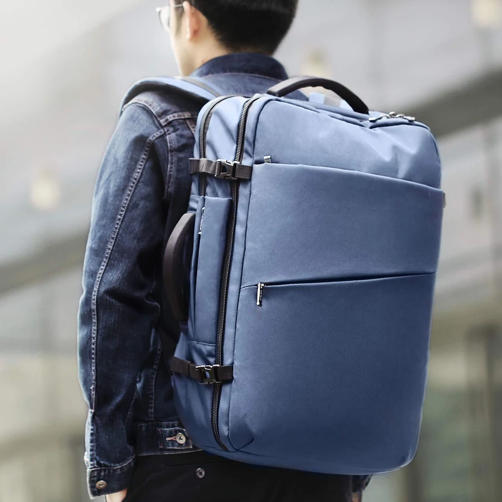 17 inch Laptop Backpack Flight Approved Men travel Backpack Business Bag with luggage belt