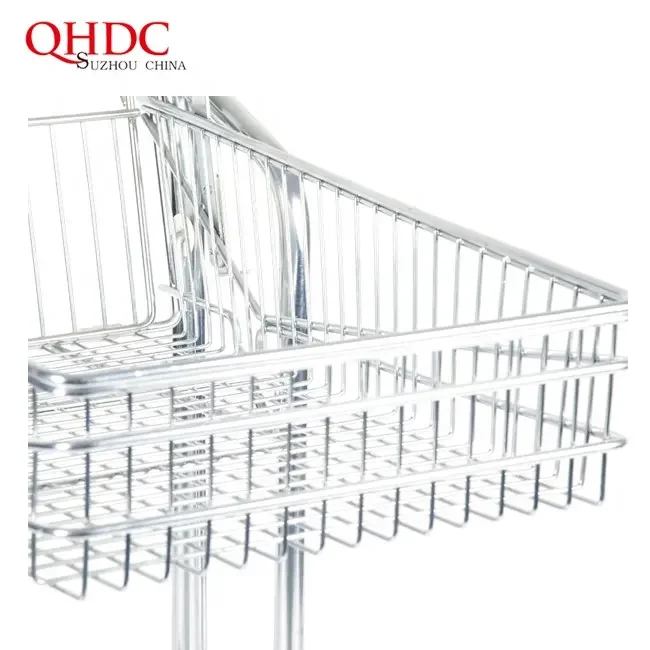Hot Sale flat stainless steel airport Luggage four-wheel passenger baggage cart