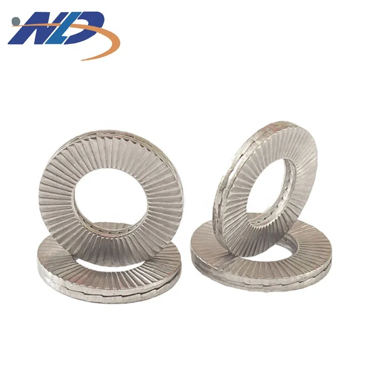 NLD Galvanized Washer  316 304SS M4 M6 M16 M24Dacromet Double Fold Self-Locking Wedge Lock Washer