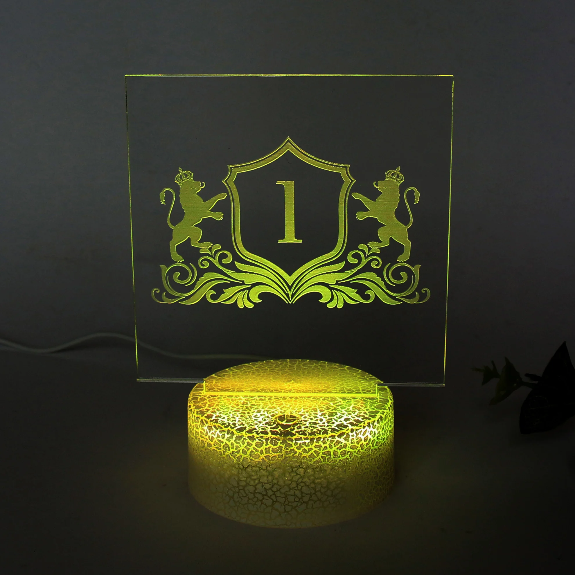 Custom Different Numbers Luxury Transparent Acrylic, Creative Plastic Place Bar Wedding Number Cards