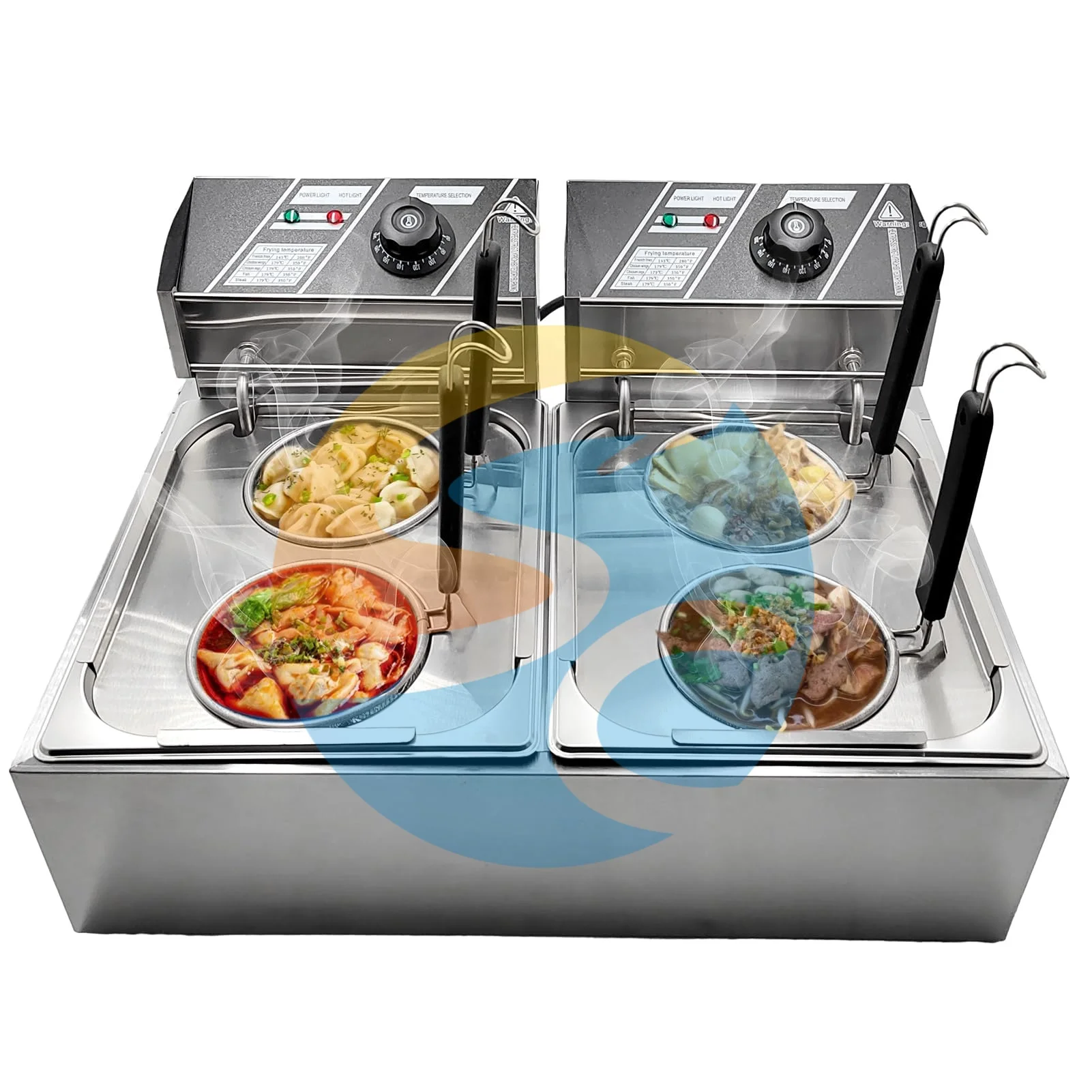 Vegetables Spaghetti Dumplings Boiler Commercial Noodle Boiler Commercial Stainless Steel Four Baskets Pasta Cooker