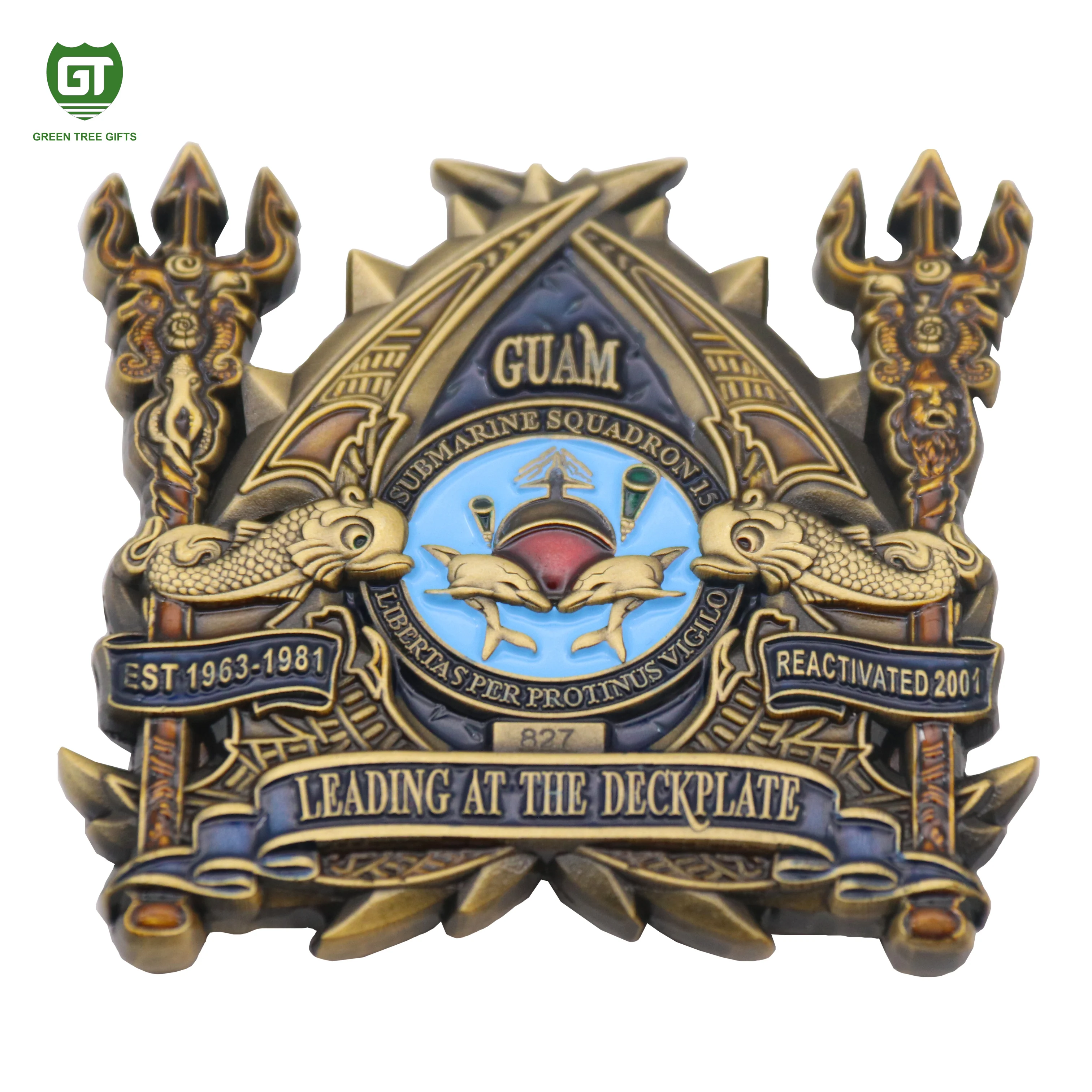 China Factory Free Samples Custom Metal Antique Challenge Coin