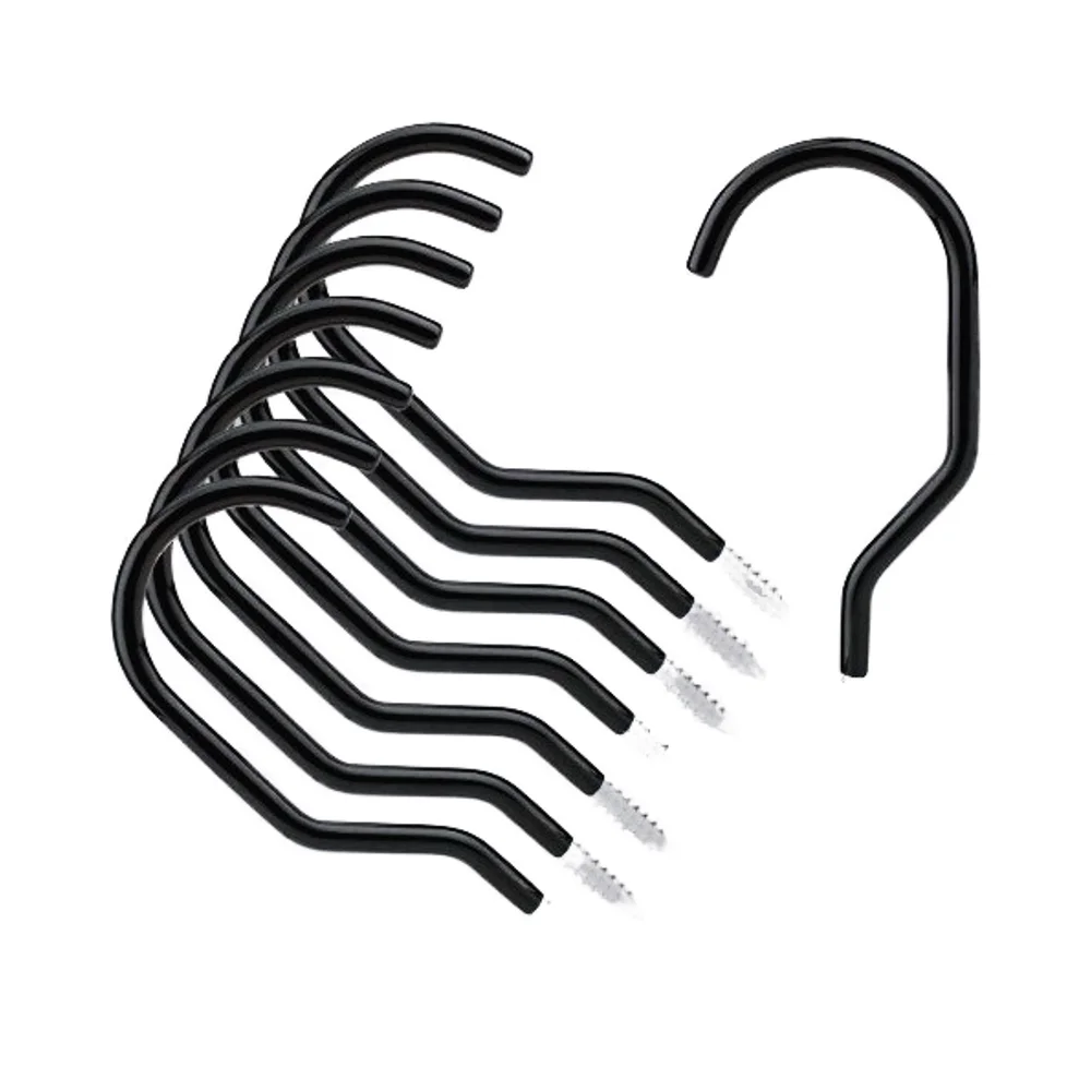 4-Pack Heavy Duty Vinyl Coated Bicycle Chair Wall-Mounted Ceiling Hanger Screw-in Ladder Bike Hooks Garage Organization Bike Bag