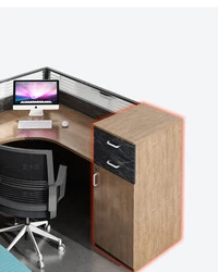 Cubicle desk for office workstation with rest bed 1/2/3/4/6 person wooden office staff workstation desk