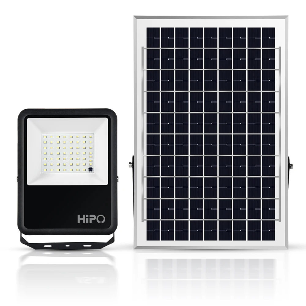 HiPO Monocrystalline Silicon Solar Panel Solar Floodlight Automatic Charging LED Solar Lights Projection Lamp Wholesale