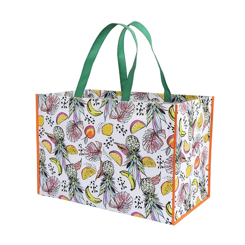 Reusable Eco Friendly Non Woven Shopping Bag Non-woven Fabric customized sublimation print tote Bag with Logo