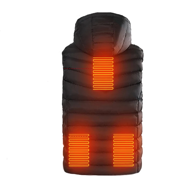 5 Heated Zone Lightweight Warm Vest USB Charger Not Include Battery With a Cap Keep Warm for Skiing