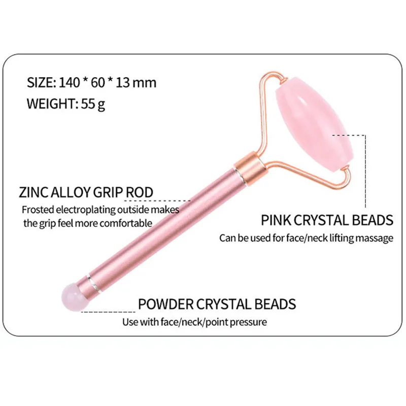 
Factory Supply Chinese Jade Facial Roller Detachable Jade Roller 