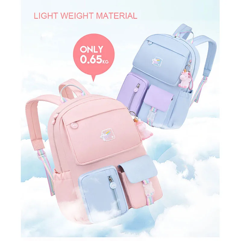 YOUR LOGO New Arrival Cute Waterproof Lightweight School Backpack for Boys Girls Softback with Zipper Closure Polyester Lining