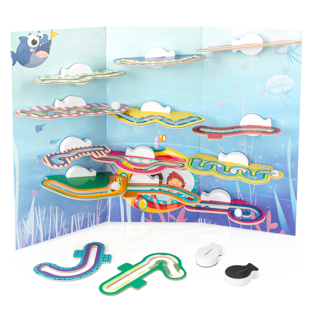 
2021 Chian Childen Maze Assemble Magenetic Puzzle Marble Ball Game Montessori Educational Other Toys 