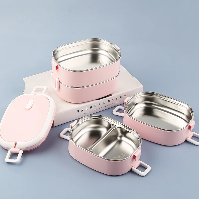 
Eco Friendly Superior Quality Stainless Steel Bento Tiffin Lunch Box Plastic Storage Food Container for school/picnic/office 