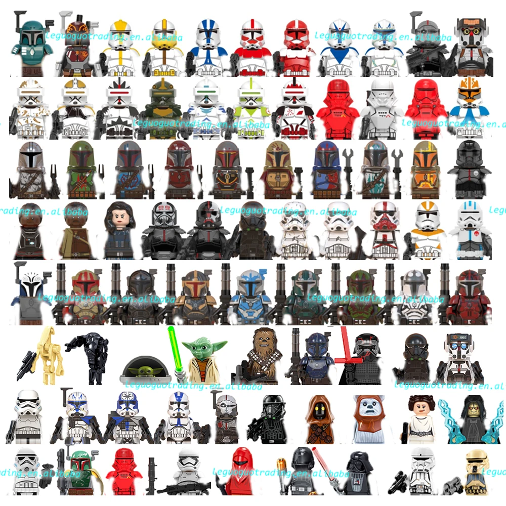 Space War Mini Toys Ahsoka Leia Han Solo Luke Clone Trooper Building Blocks Juguetes for Kids