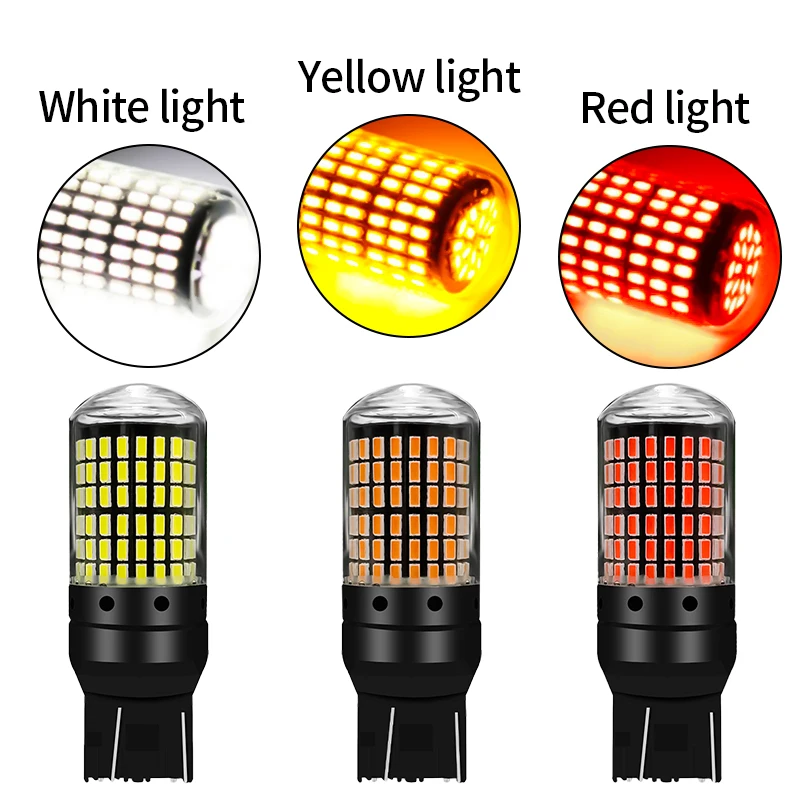 YIMEI 1156 1157 7440 7443 red brake led bulb white yellow led turn light bulb red led brake tail light bulbs