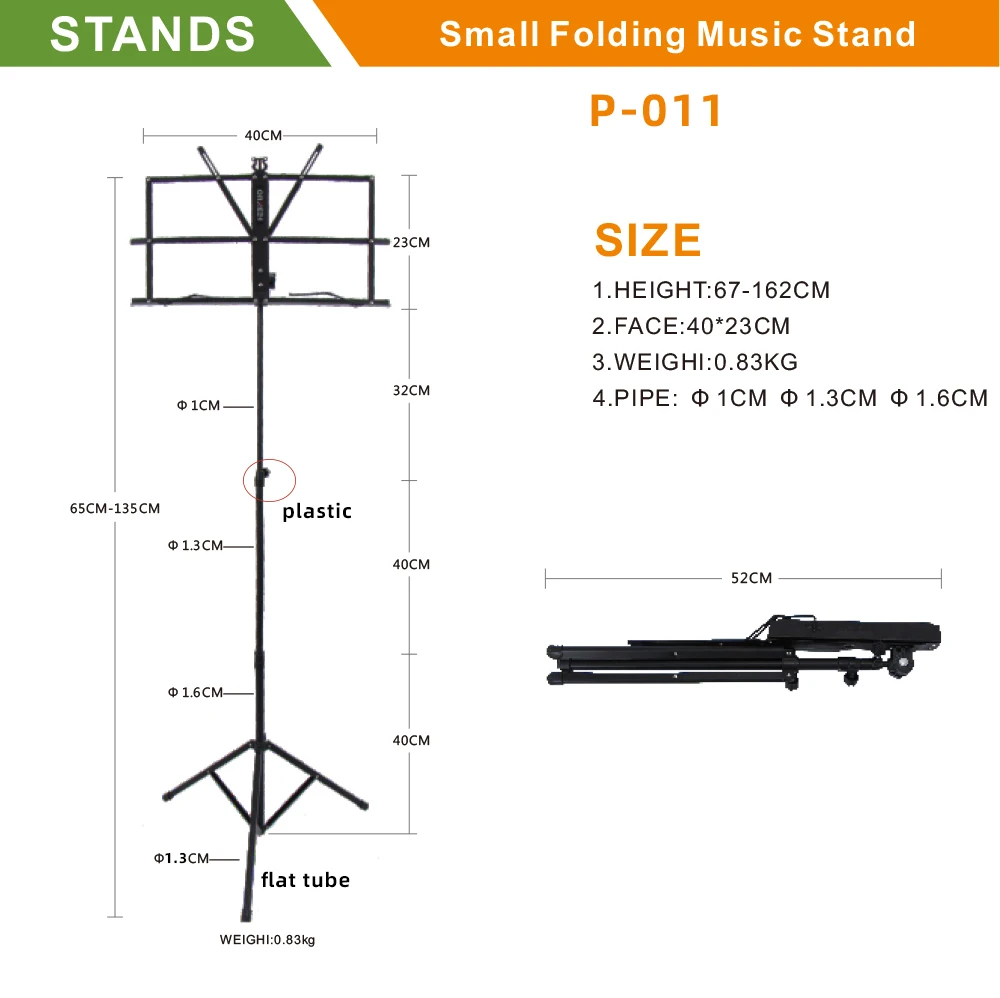 New In Stock Music violin stand musical composition flexible music stand foldable