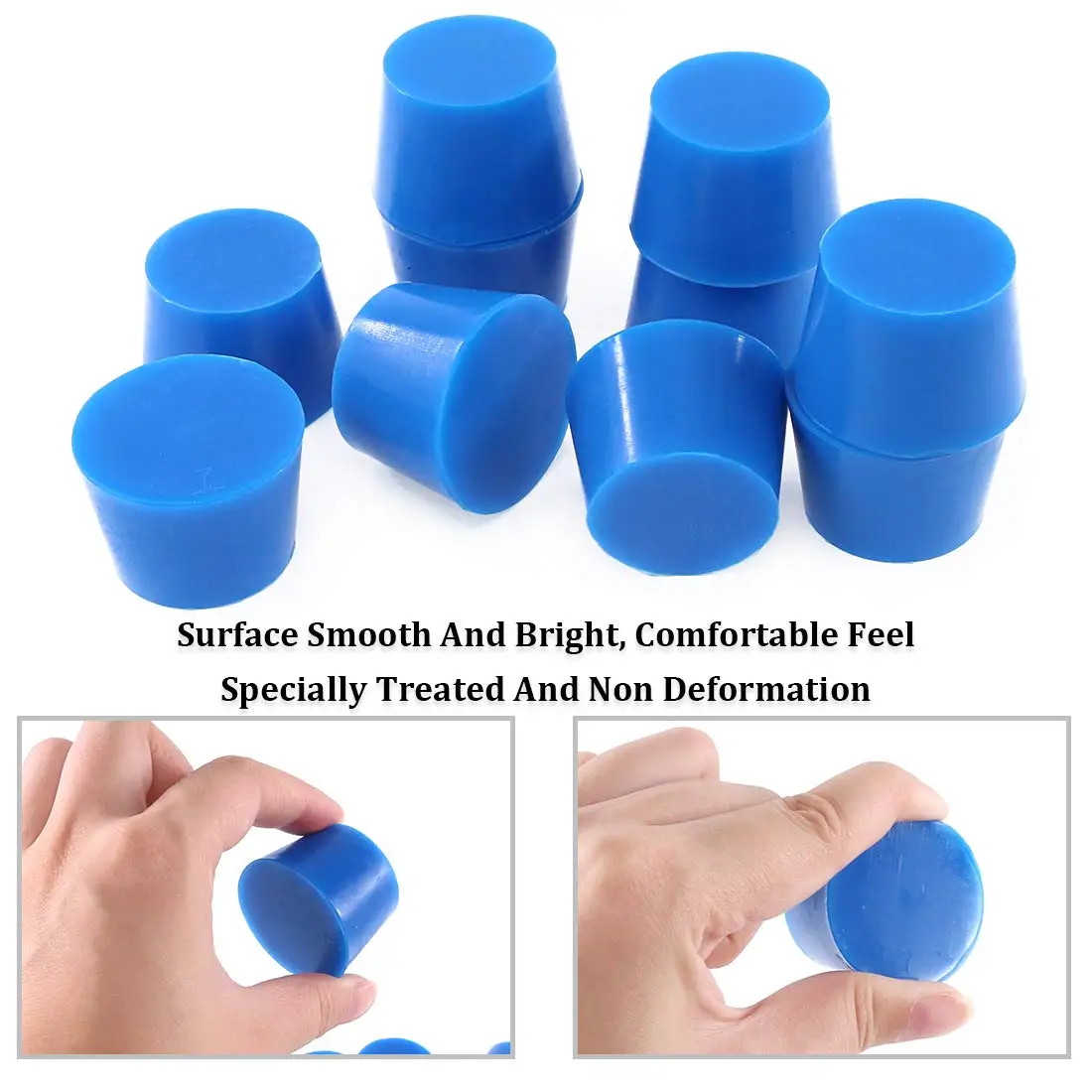 Rongtai Hot Selling Homebrew Conical Plug with Hole For Airlock Wine Brew Beer Fermenting Silicone Plug Rubber Stoppers