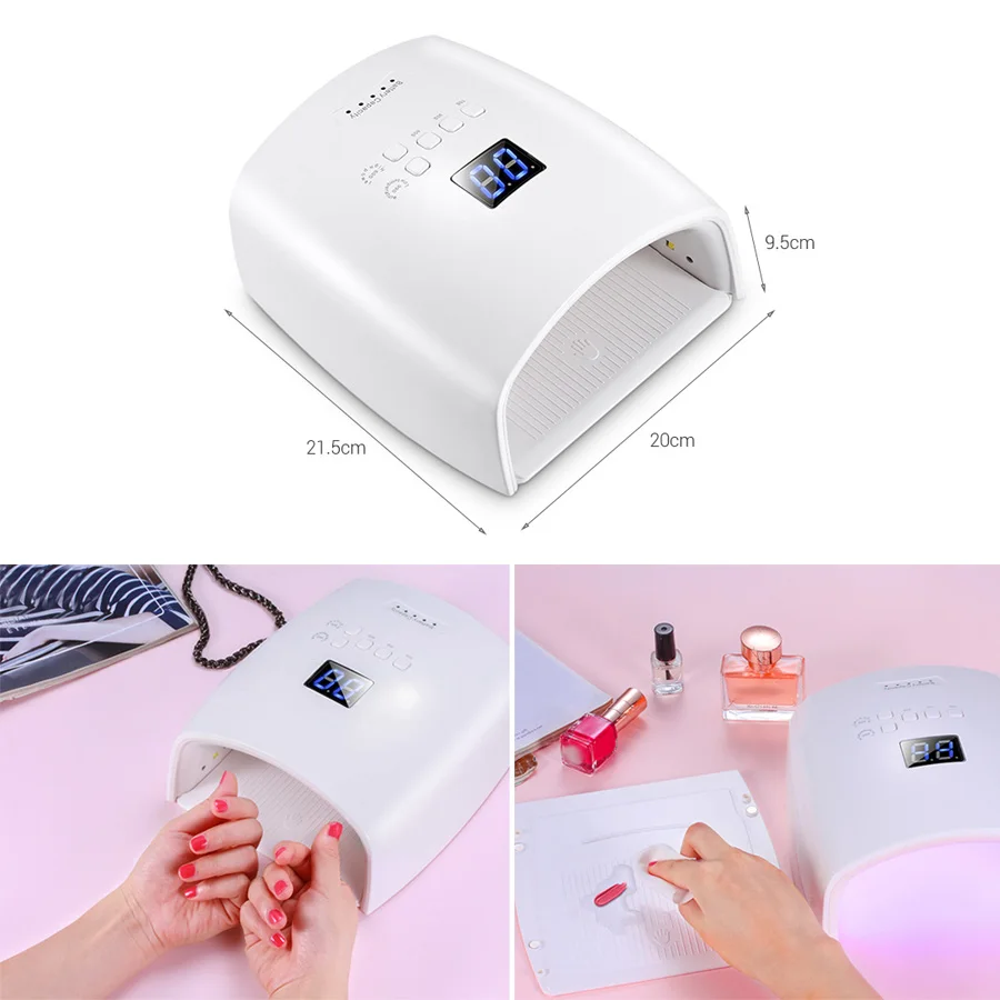 cordless 48W Nail Dryer LED UV Lamp Gel Varnish Curing Machine Nail Art Tools Lamps For Nail