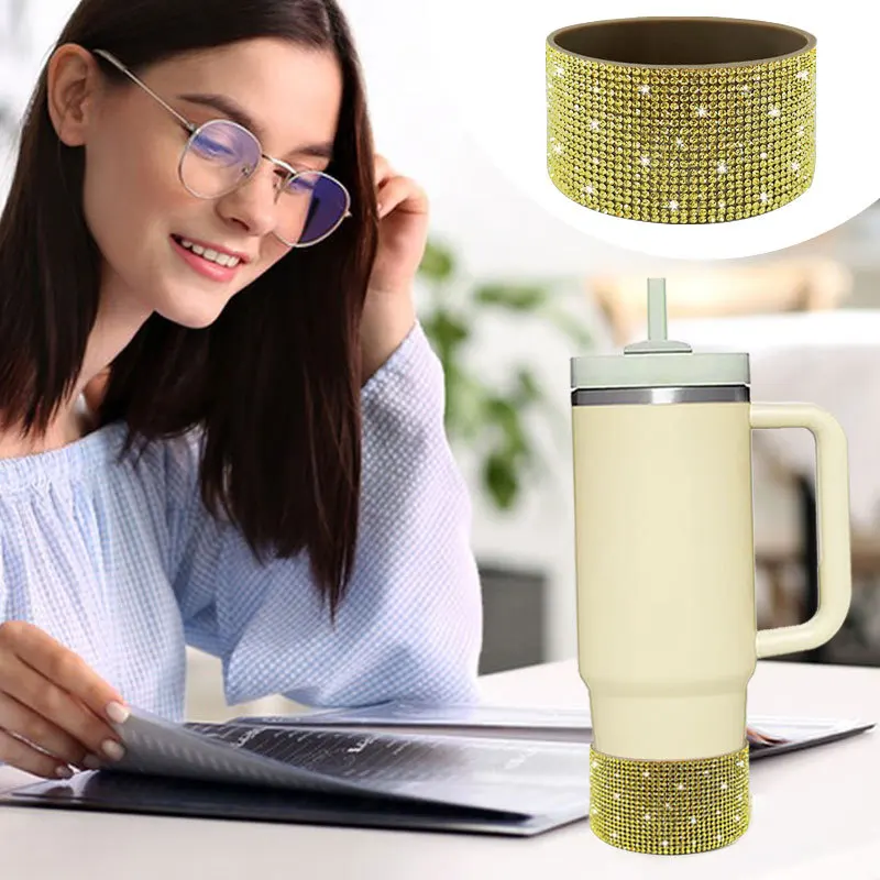 DD2929 Новый Bling 40oz стакан защитный силиконовый ботинок кружка бутылка воды дно горный хрусталь чехол со стразами