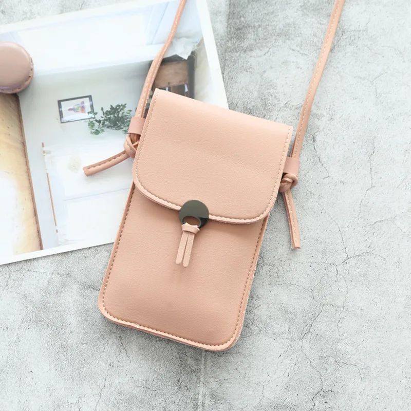 Genuine Full Grain Leather Small Cell Phone Crossbody Mobile Phone Bags Cases Waterproof Pouch Wallet Purse Bags For Women