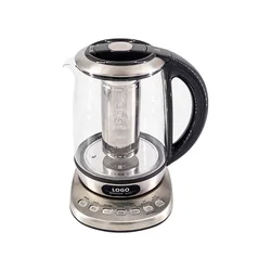 High-end 1.7l Multifunction Temperature Adjustable smart glass electric kettle for Hotel and family