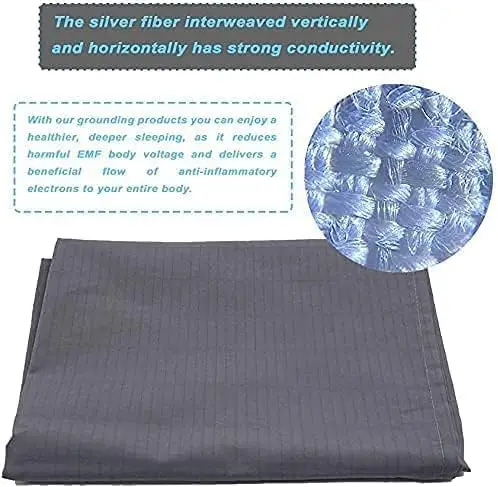 Factory Outlet Comfort Skin-friendly Organic Cotton Silver Fiber Grounding Bed Sheets