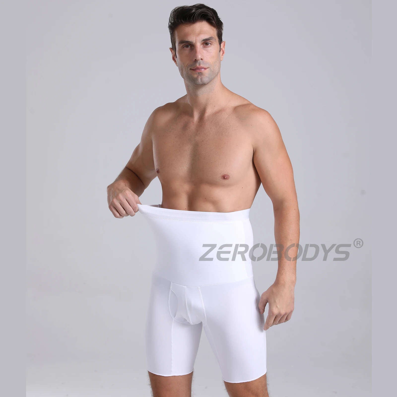 009 High Waist Compression Girdle Shorts Leg Slimming Underwear Briefs Men Tummy Control Shorts