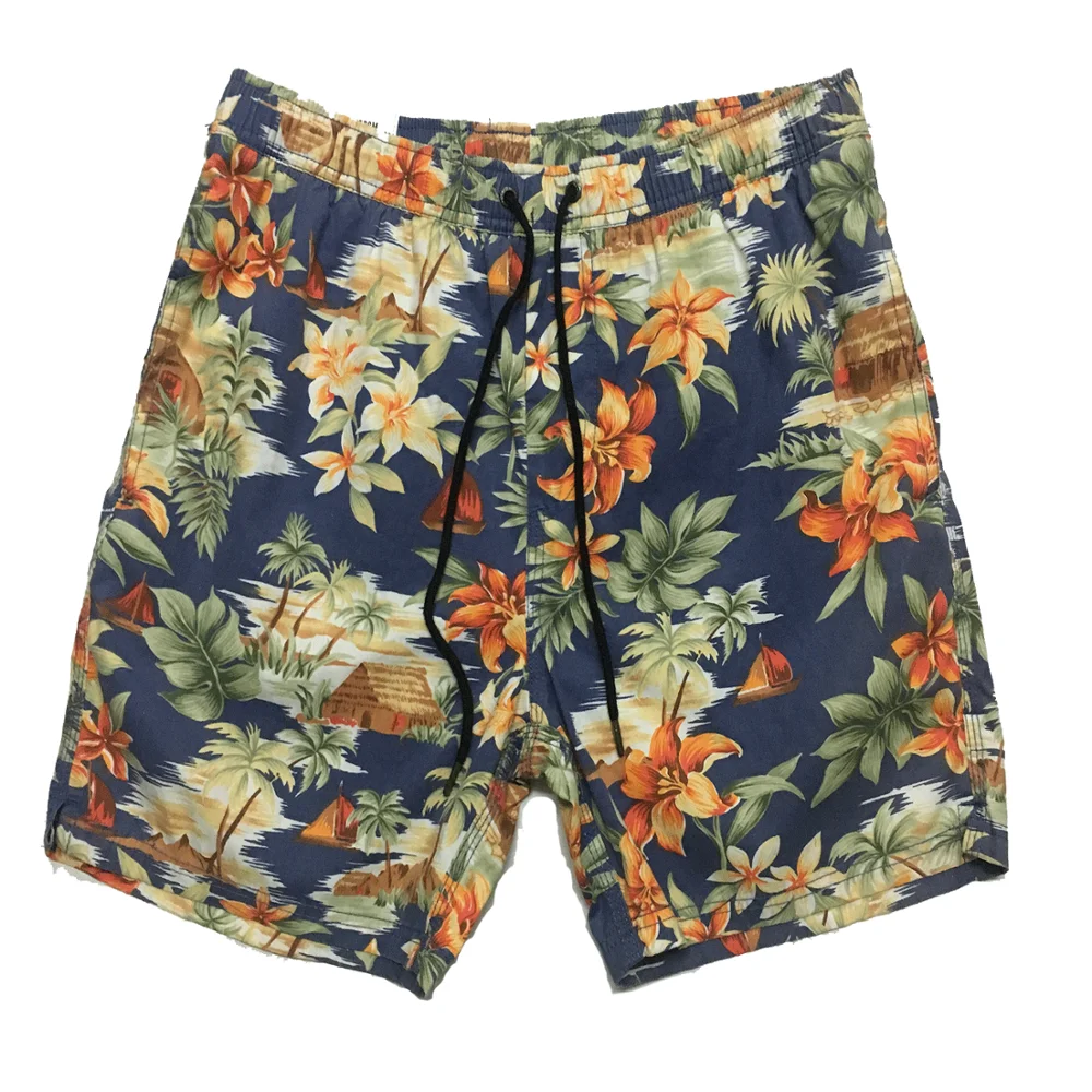 
Summer oem fashion dry quick pocket board print beach shorts for men 