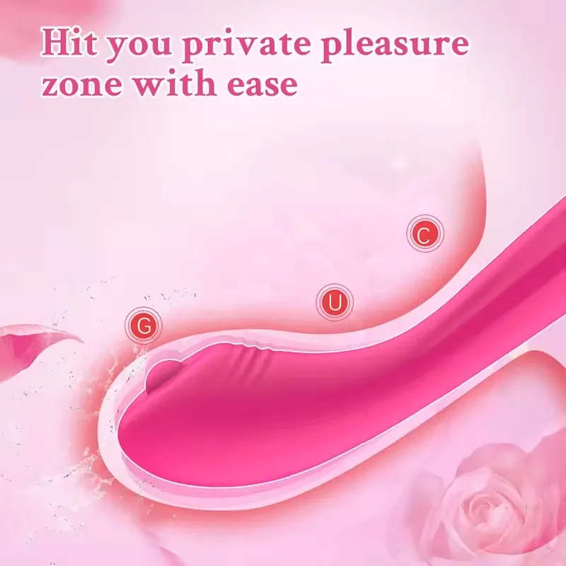 OEM brand Masturbation Clitoral stimulator Rechargeable G Point Finger Stick Massage Wand Rose Sex Toy Vibrator For Women