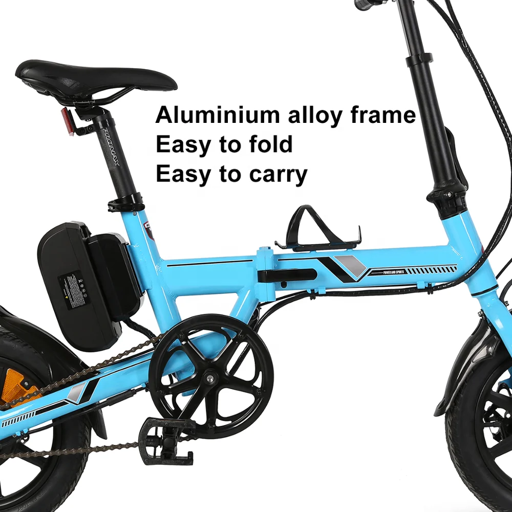 Супер мини электрический велосипед 14 дюймов складной ebike 250 Вт для