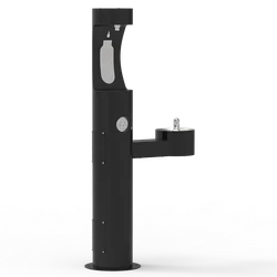 Pedestal mounted outdoor drinking fountain outdoor drinking fountain with bottle fillers